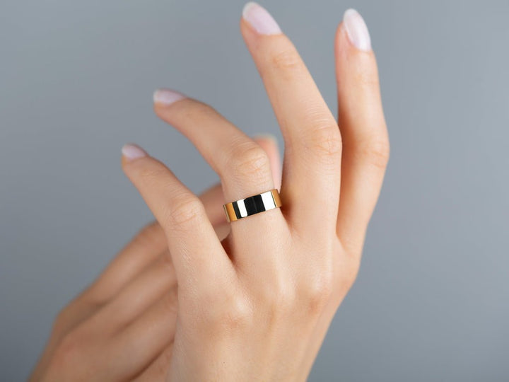 6.0mm Classic Flat Wedding Band For Women - Doozy Diamonds