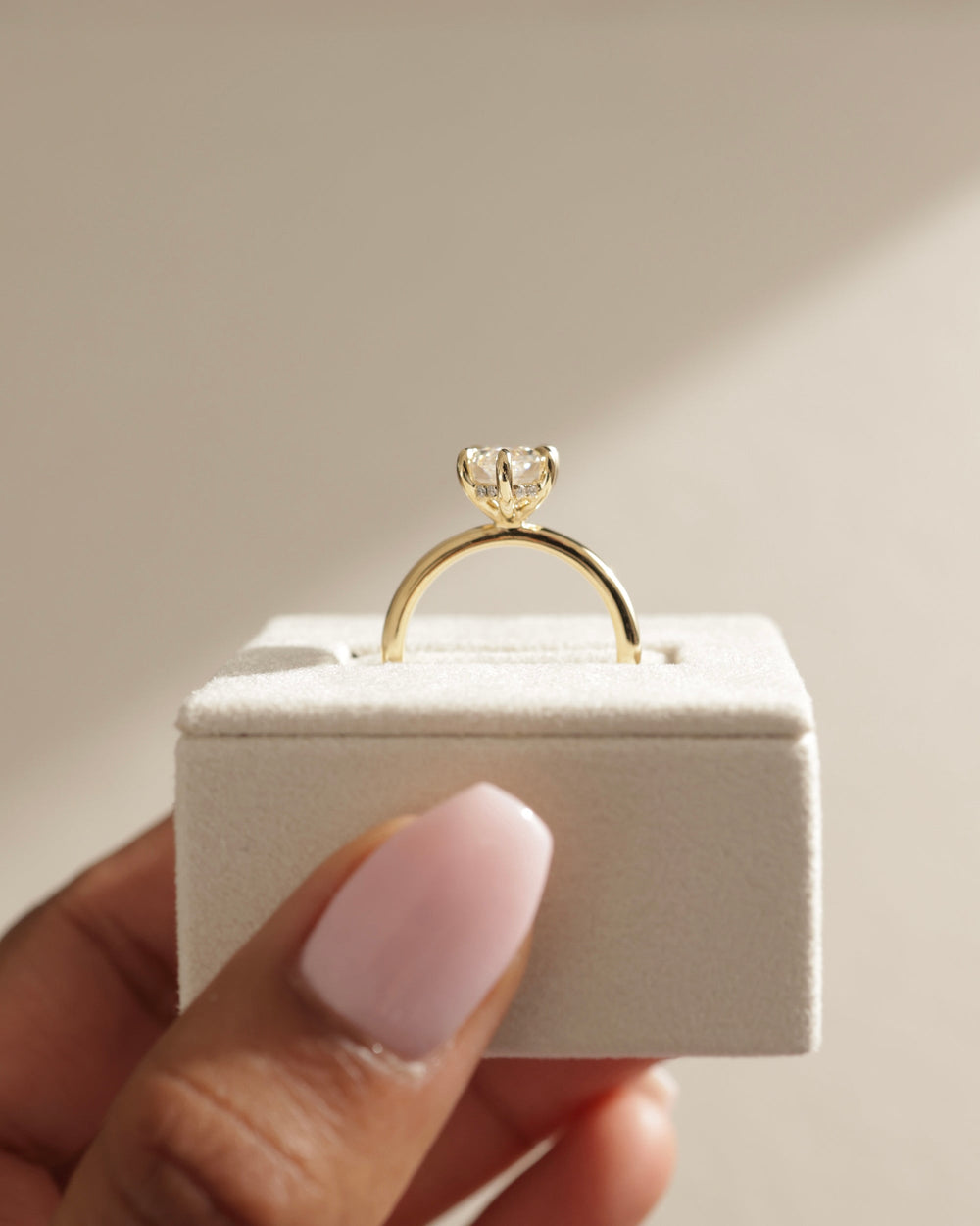 designer engagement mounting, timeless hidden halo setting, refined engagement design setting