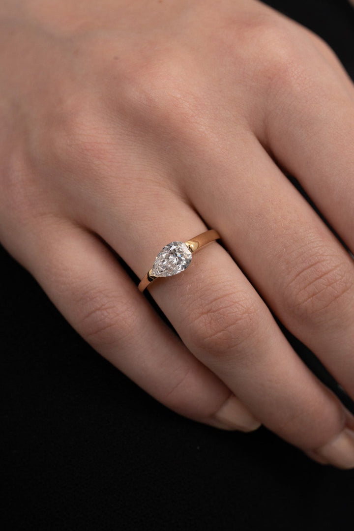 Shop pear solitaire lab grown diamond engagement ring