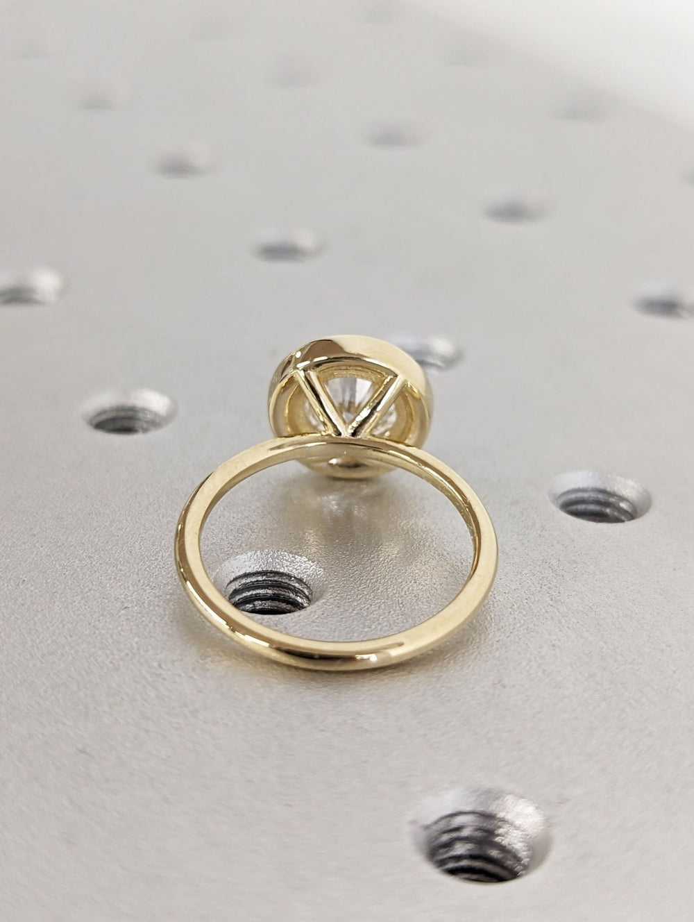 Premium round cut solitaire engagement ring crafted in solid gold