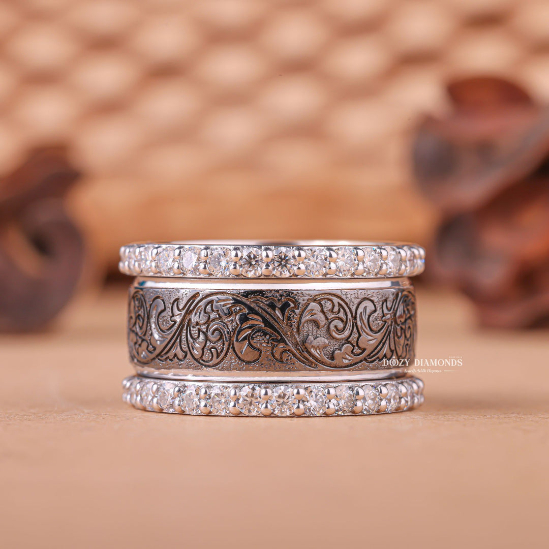 Buy round milgrain lab grown diamond engagement ring online