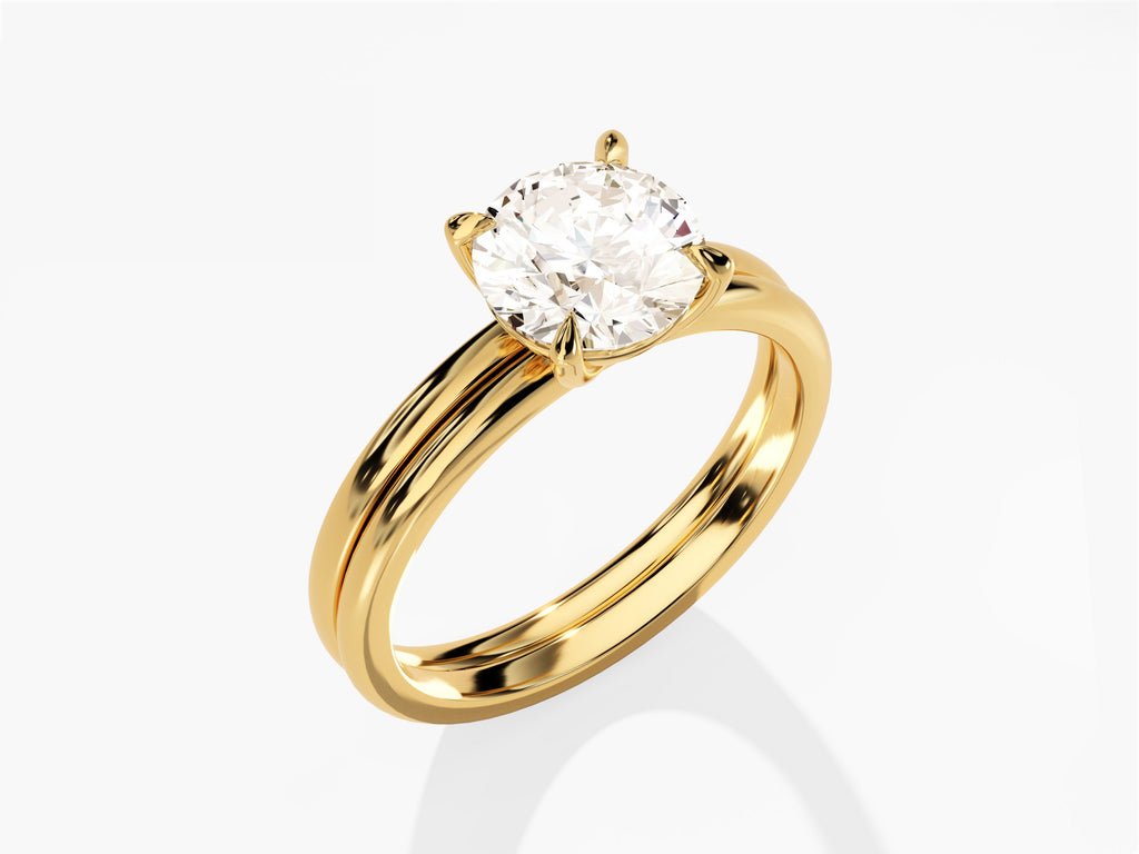 1.50CT Round Cut Solitaire F - VS Diamond Engagement Bridal Set - Doozy Diamonds