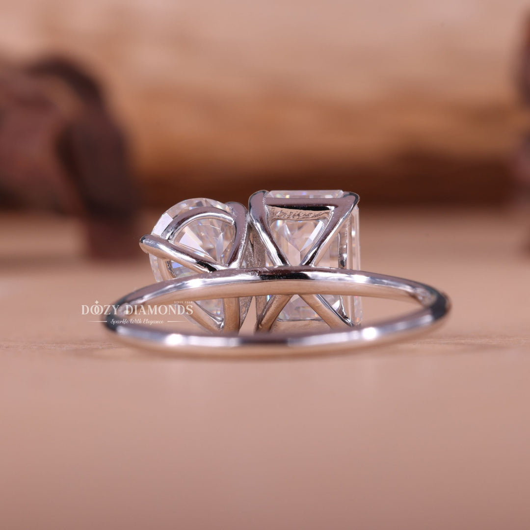 Pear solitaire engagement ring with brilliant diamond sparkle