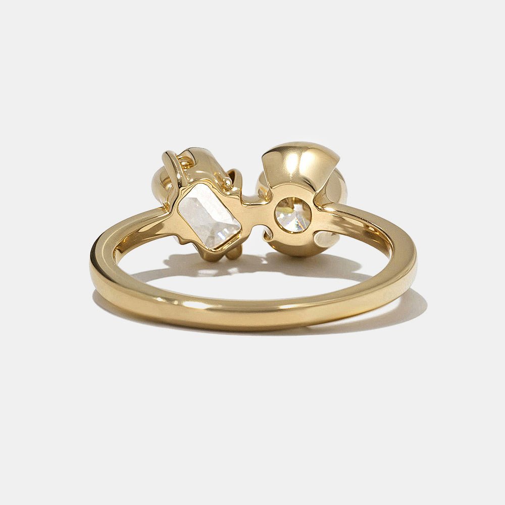 Oval solitaire lab grown diamond ring fitted on finger