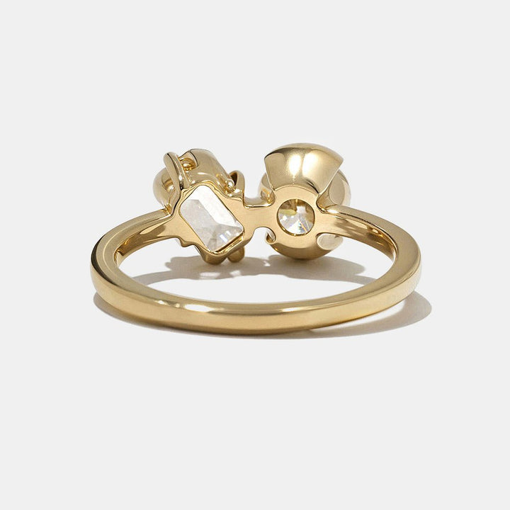 Oval solitaire lab grown diamond ring fitted on finger