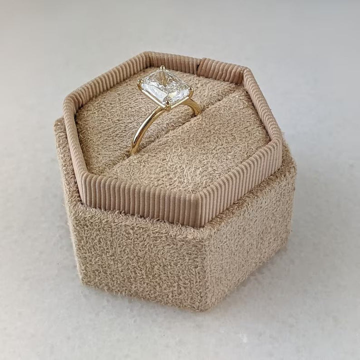 2.0CT radiant solitaire lab grown diamond engagement ring for sale