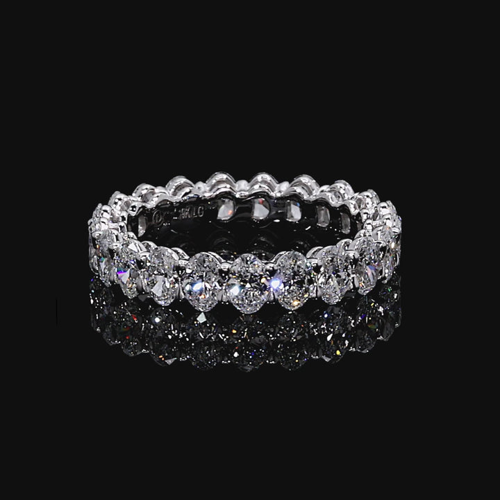 Oval FG-VS1 Lab Grown Diamond Full Eternity Wedding Band