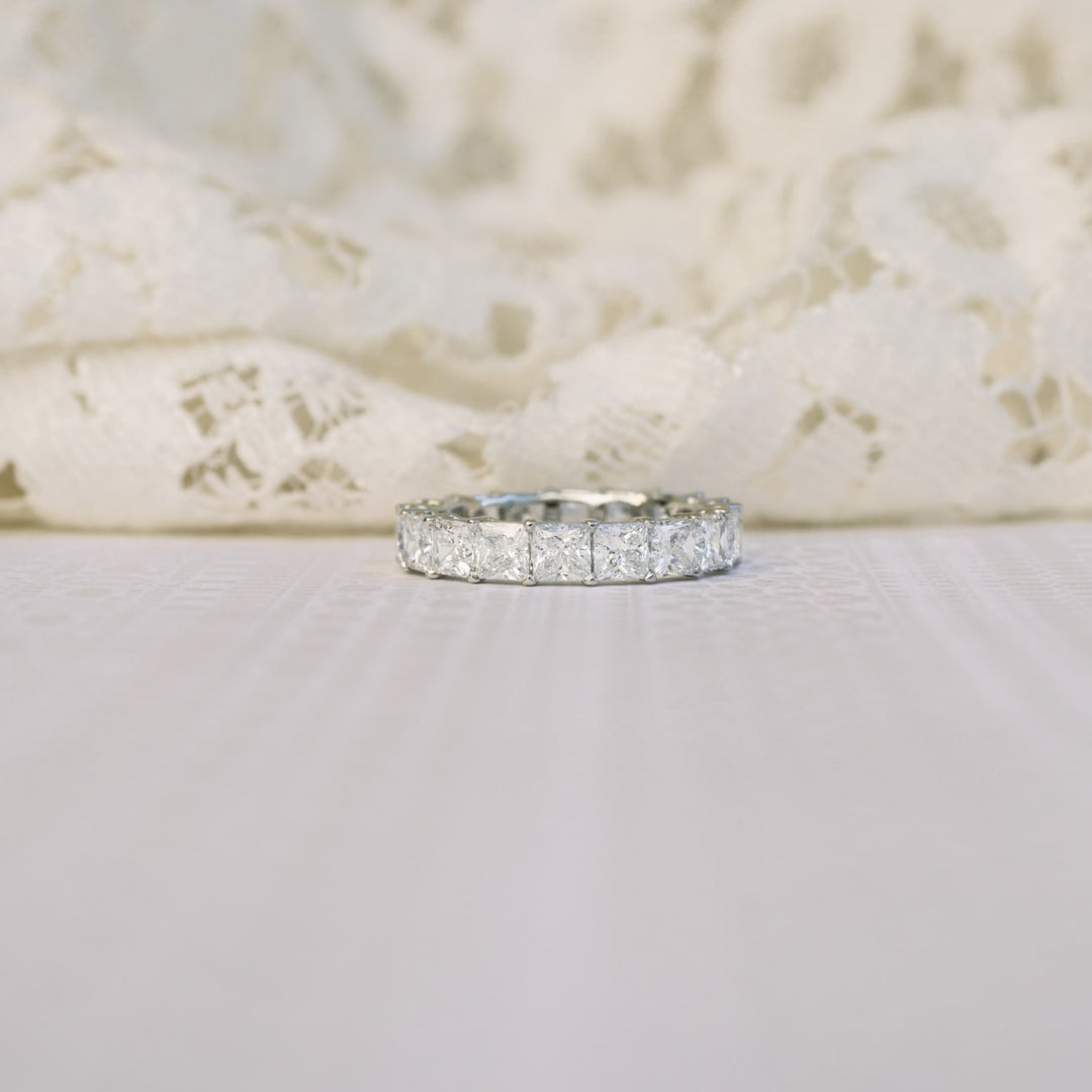 Princess Cut DE - VS1 Lab Grown Diamond Full Eternity Wedding Band - Doozy Diamonds