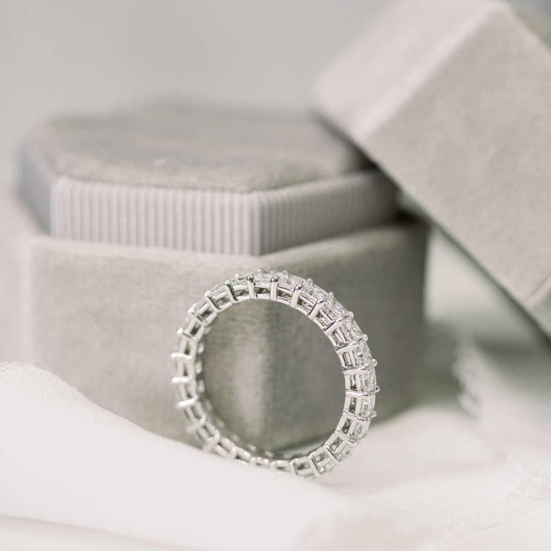 Princess Cut DE - VS1 Lab Grown Diamond Full Eternity Wedding Band - Doozy Diamonds