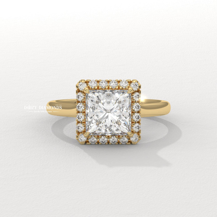 Discover princess solitaire lab grown diamond engagement ring online