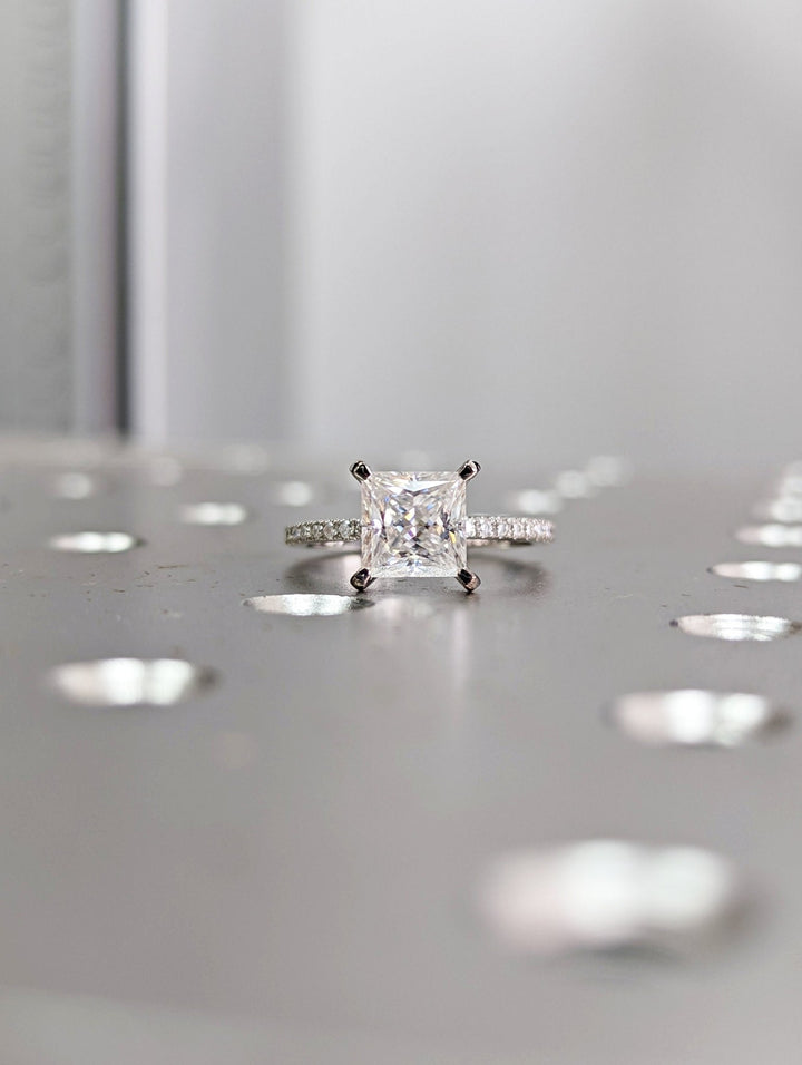 Discover princess pave lab grown diamond engagement ring online