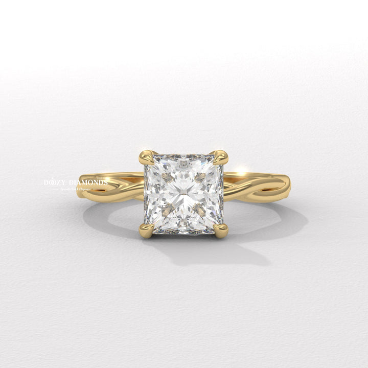Princess cut solitaire engagement ring available to buy now