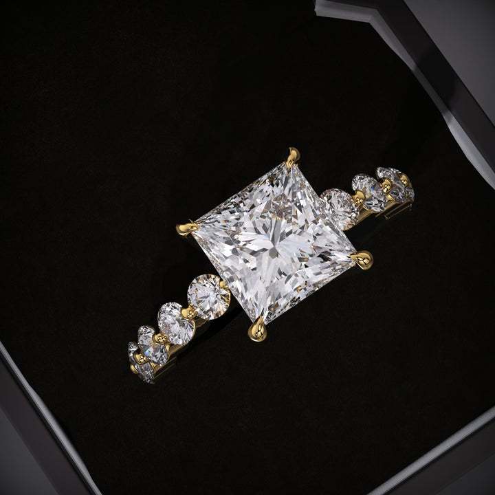 Buy princess pave lab grown diamond engagement ring online