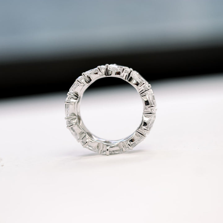 Pear Cut East - West DE - VS1 Lab Grown Diamond Full Eternity Wedding Band - Doozy Diamonds