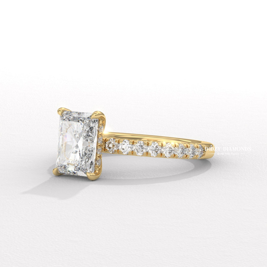 Classic radiant solitaire engagement ring crafted for everyday wear