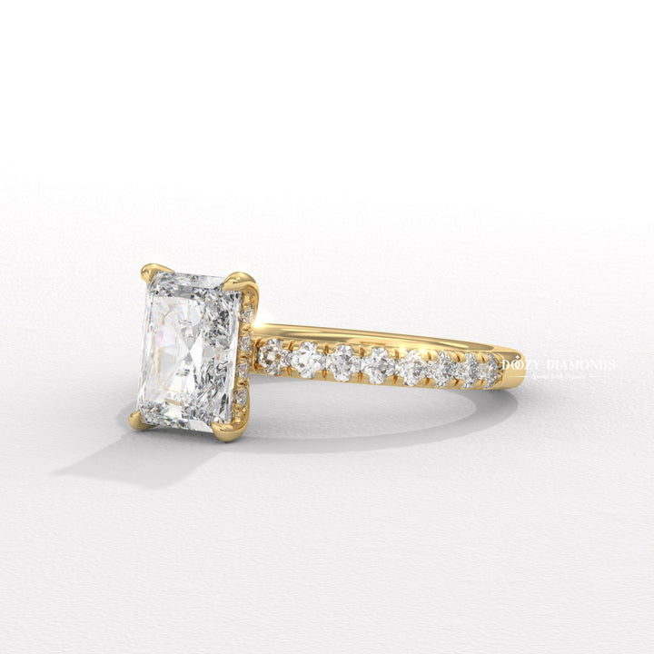 Classic radiant solitaire engagement ring crafted for everyday wear