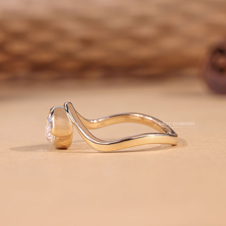 Classic marquise bezel engagement ring crafted for everyday wear