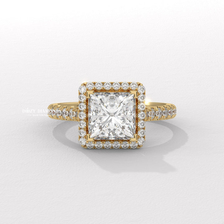 Discover princess halo lab grown diamond engagement ring online