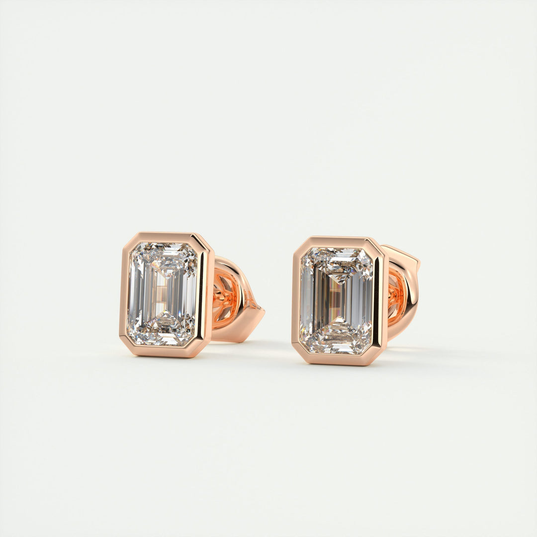 emerald-bezel-solitaire-cvd-g-vs-diamond-earrings