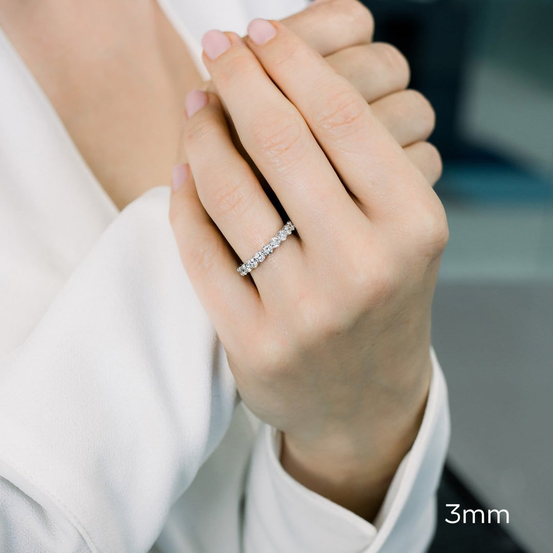 Round FG - VS1 Lab Grown Diamond Eternity Wedding Band - Doozy Diamonds