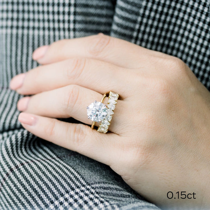 Pear Cut DE - VS1 Lab Grown Diamond Alternative Eternity Wedding Band - Doozy Diamonds