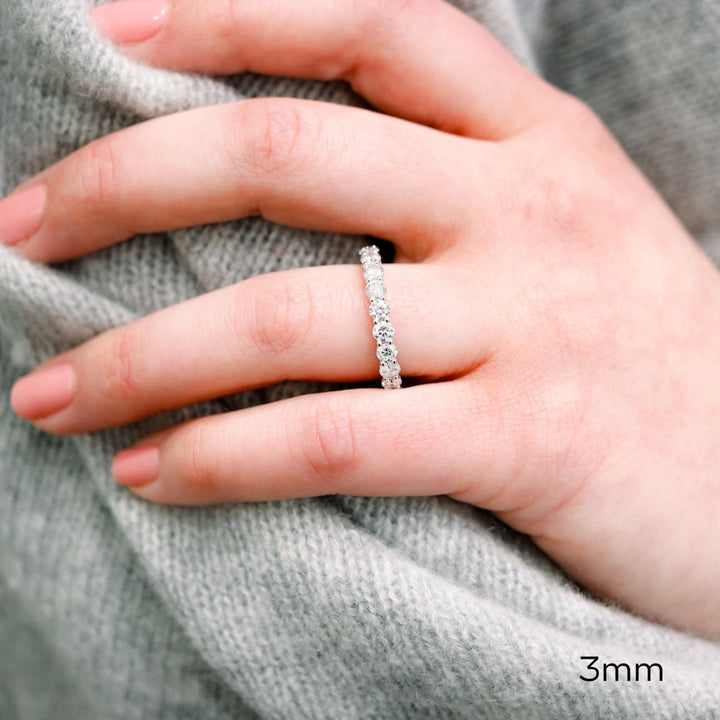 Round FG - VS1 Lab Grown Diamond Eternity Wedding Band - Doozy Diamonds