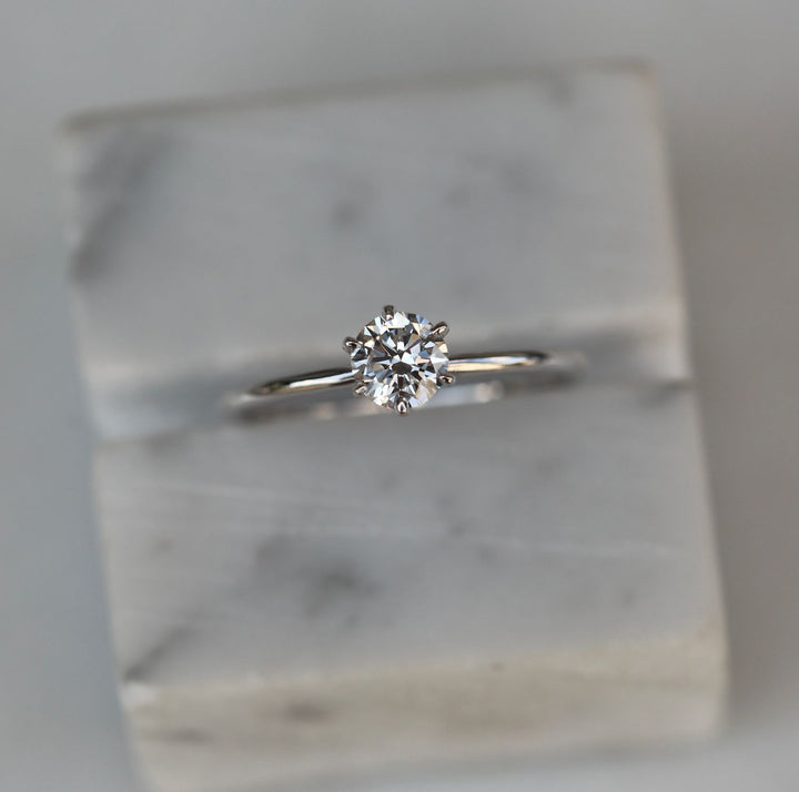 0.50CT round cut solitaire engagement ring available to buy now