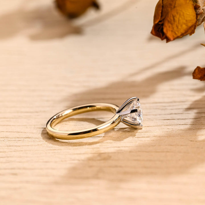 Buy round cut solitaire diamond engagement ring with free shipping