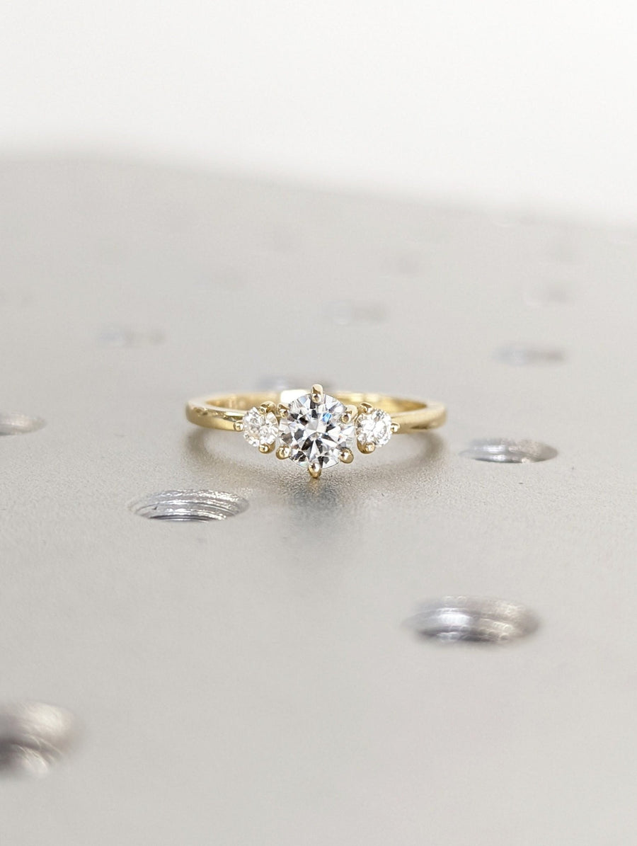 Shop round solitaire lab grown diamond engagement ring
