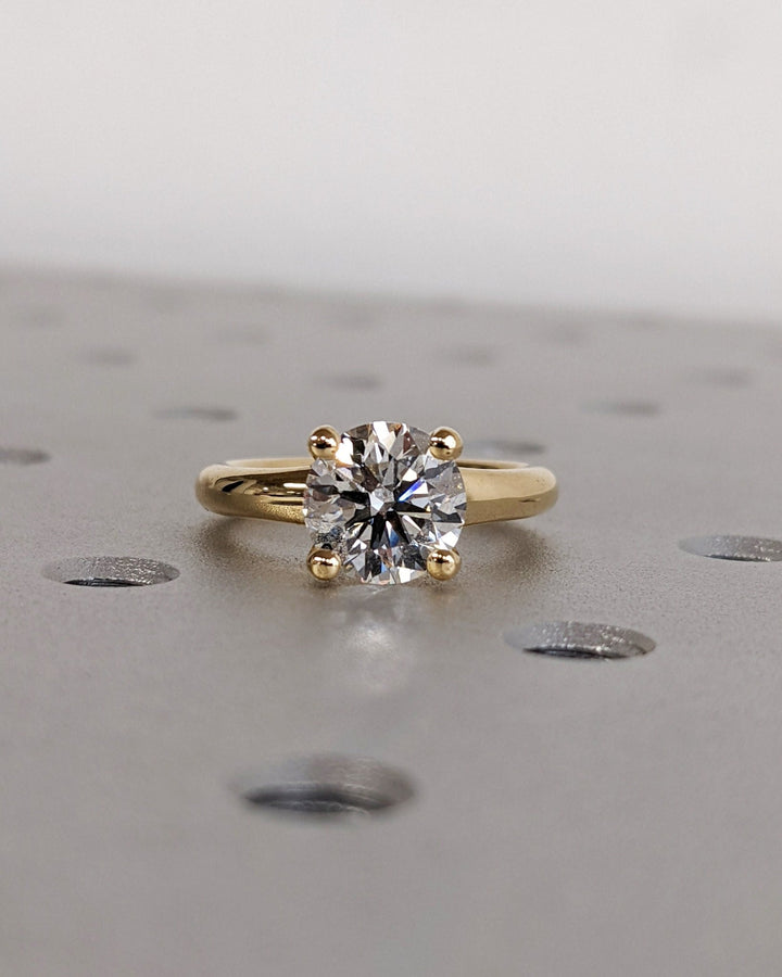 Shop round solitaire lab grown diamond engagement ring