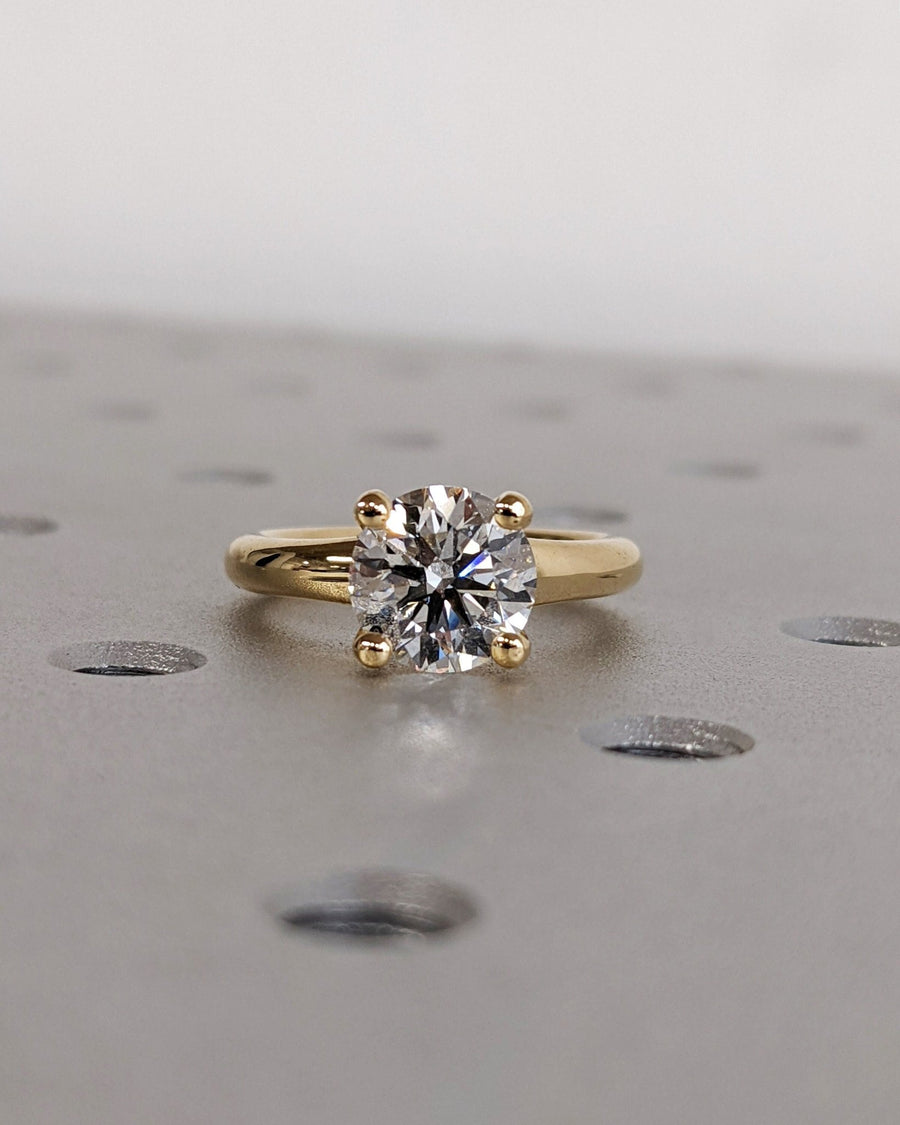 Shop round solitaire lab grown diamond engagement ring
