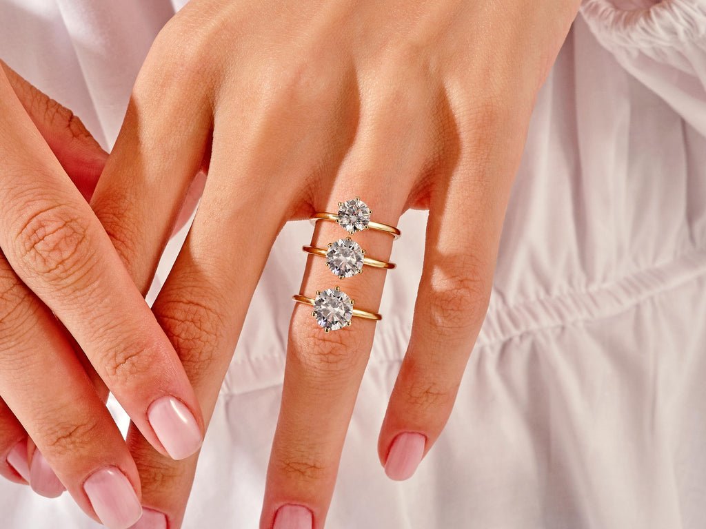 Classic round solitaire engagement ring crafted for everyday wear