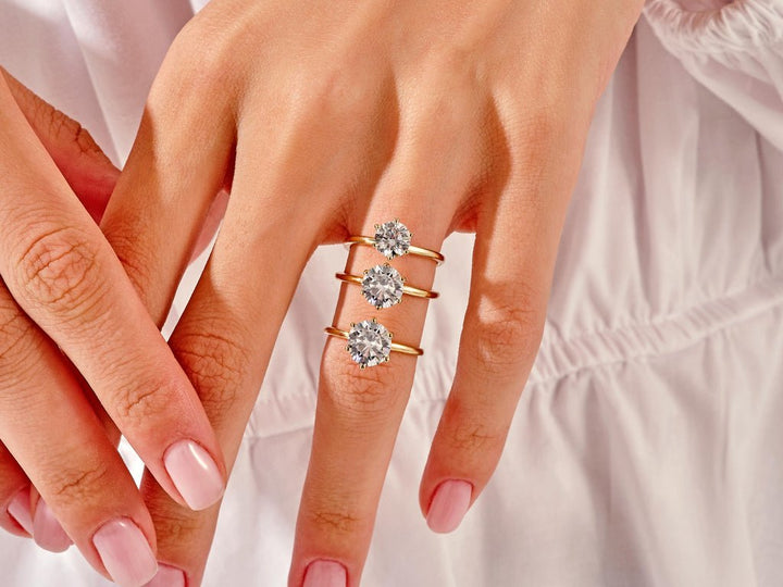 Classic round solitaire engagement ring crafted for everyday wear