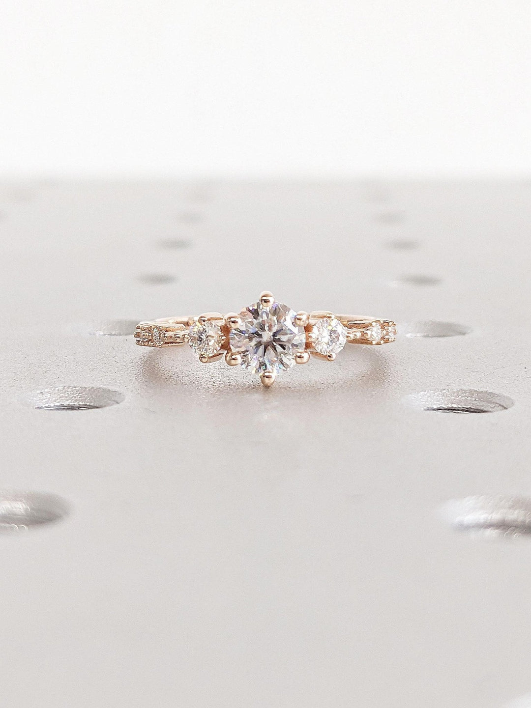 Buy 0.50CT round cluster lab grown diamond engagement ring online