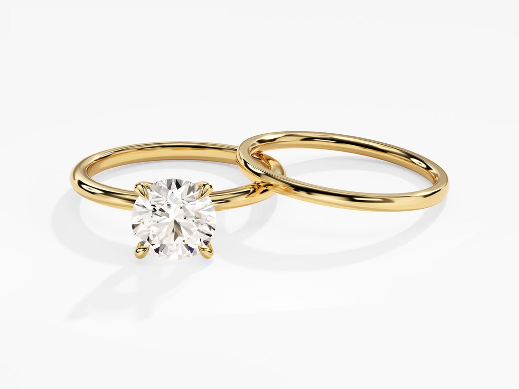 1.50CT Round Cut Solitaire F - VS Diamond Engagement Bridal Set - Doozy Diamonds
