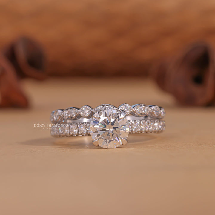 Round cut bridal ring set, Round cut wedding ring set, Round cut engagement and wedding ring set, Round cut bridal set, Round cut wedding set, Round cut bridal jewelry set, 