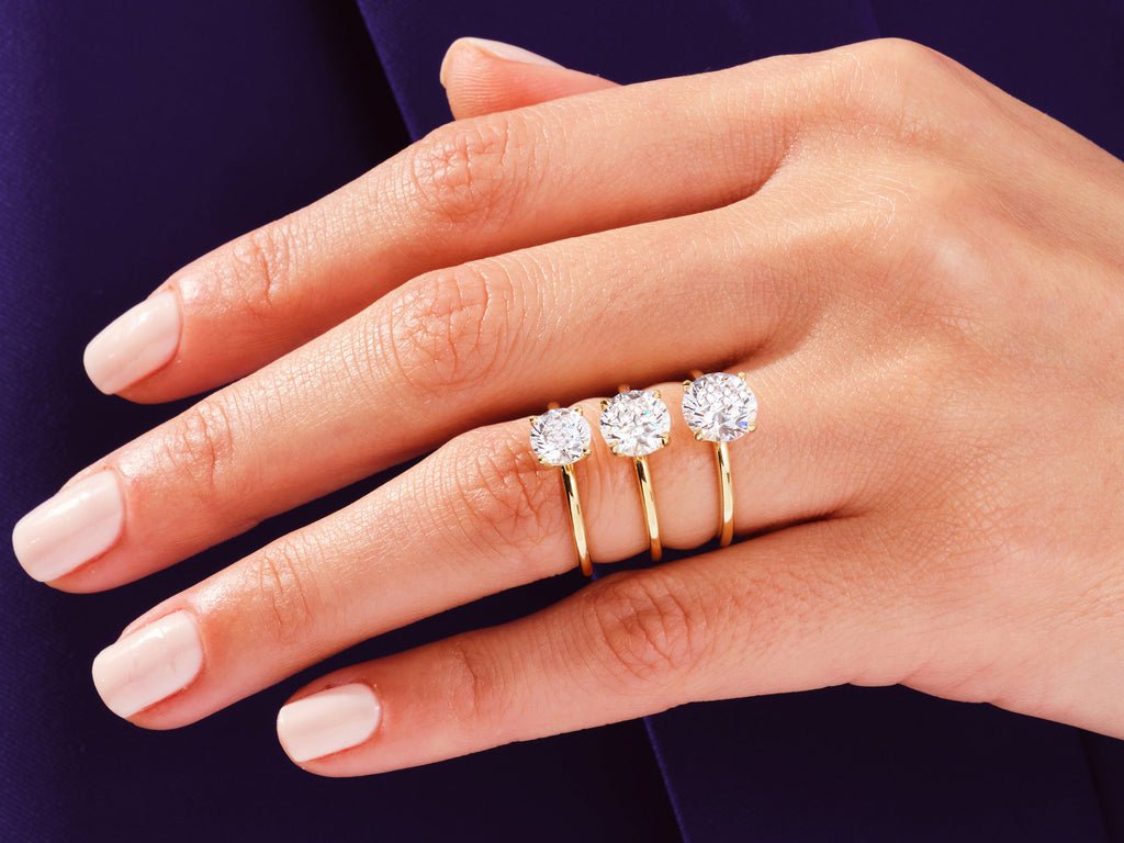 Shop the round cut solitaire engagement ring collection online