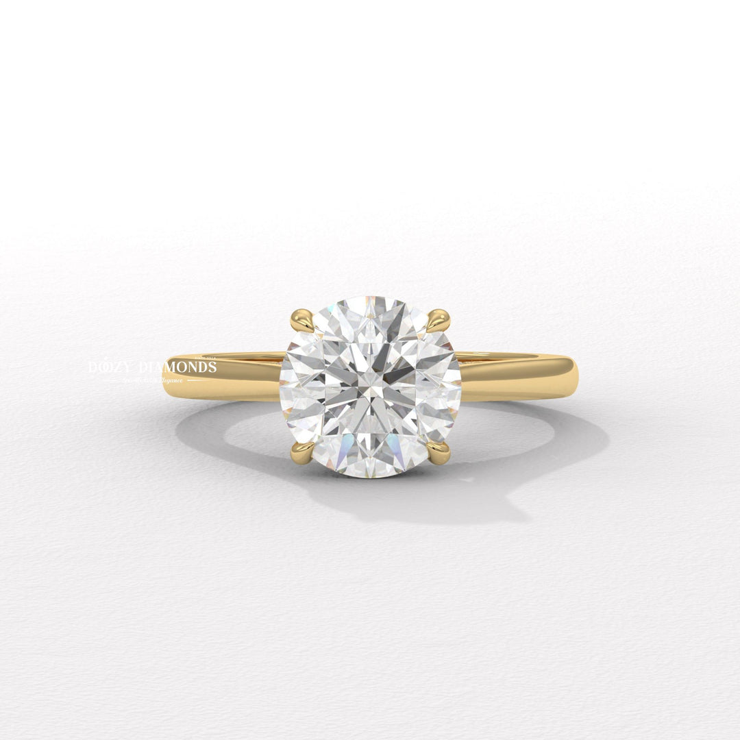Shop round hidden halo lab grown diamond engagement ring