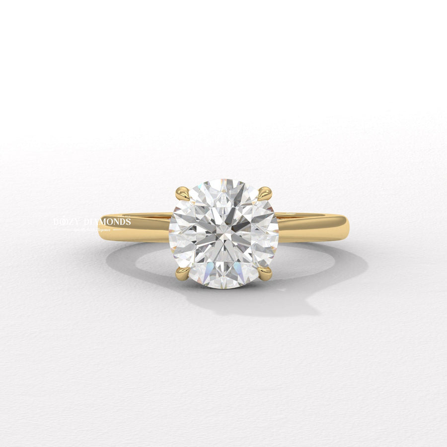 Shop round hidden halo lab grown diamond engagement ring