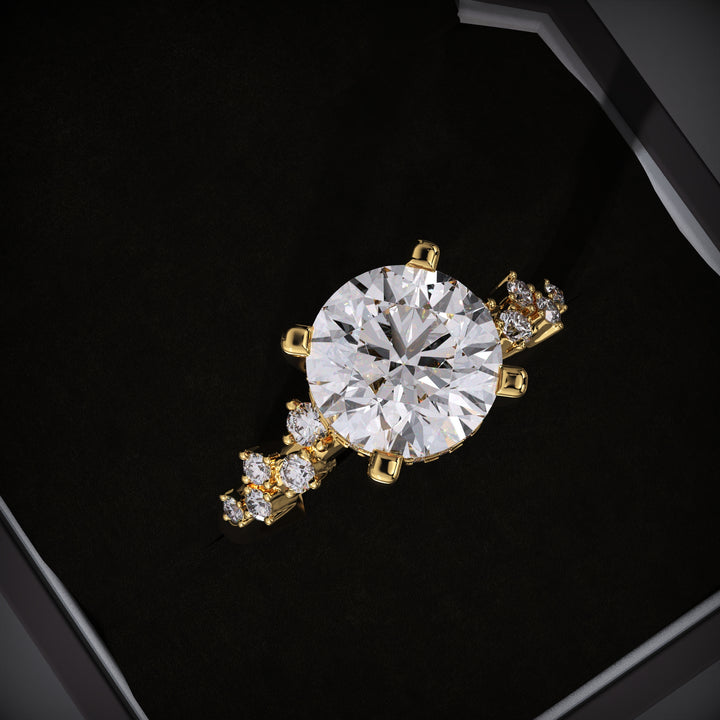 Round cut solitaire engagement ring available to buy now
