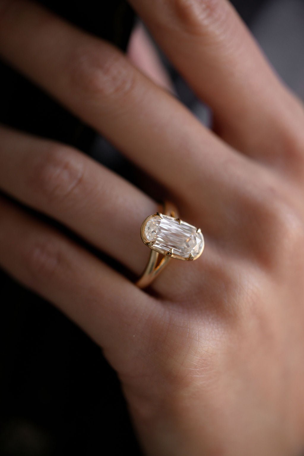 3.70CT Scissor Cut Elongated Cushion F - VS Lab Grown Diamond Unique Wedding Ring Set - Doozy Diamonds