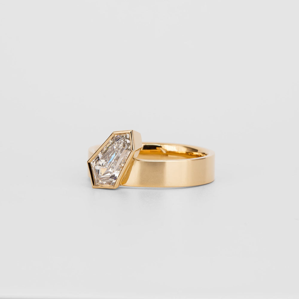 luxury wedding ring, designer bridal ring, custom engagement ring, fashion engagement ring, romantic proposal ring, secure bezel setting,