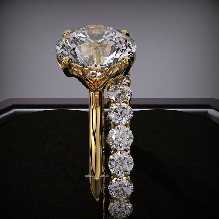 2.50CT Round Lab Grown Solitaire Engagement Ring & Eternity Stacking Wedding Band