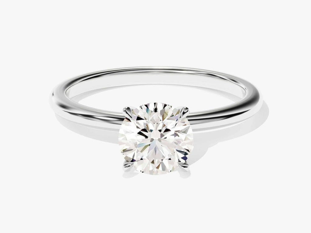 Buy round cut solitaire diamond engagement ring with free shipping