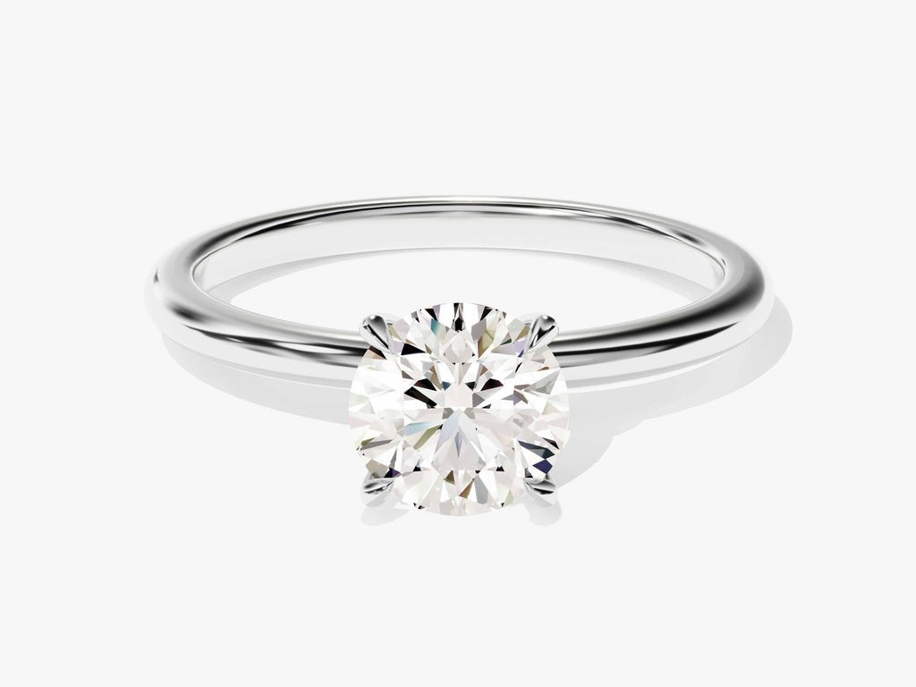 Buy round cut solitaire diamond engagement ring with free shipping