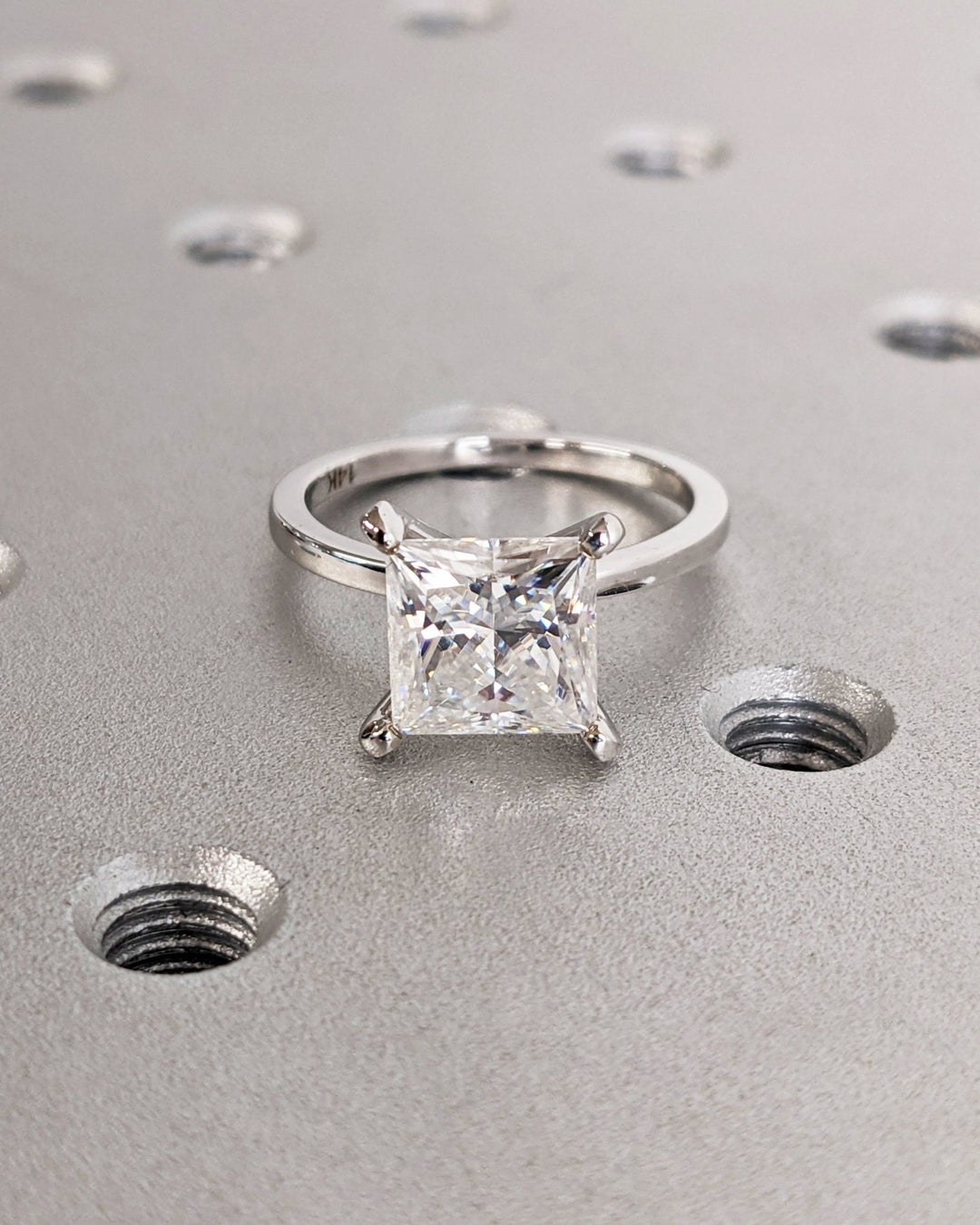 Shop princess cut solitaire lab grown diamond engagement ring online