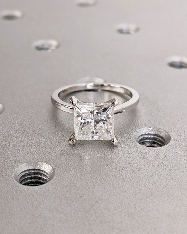 Shop princess cut solitaire lab grown diamond engagement ring online