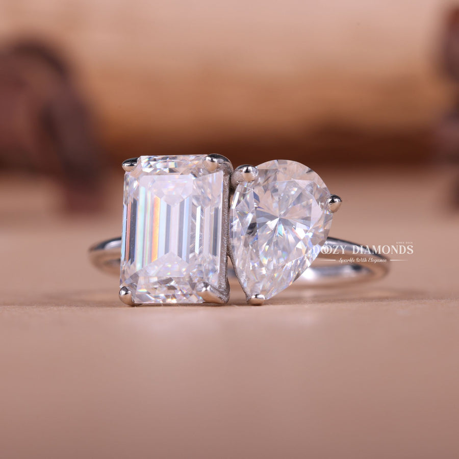 Discover pear solitaire lab grown diamond engagement ring online