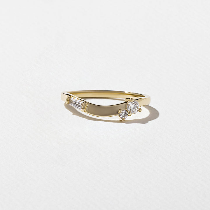 1.90CT Round & Pear E - VS Lab Grown Two Stone Diamond Ring With Curved Band - Doozy Diamonds