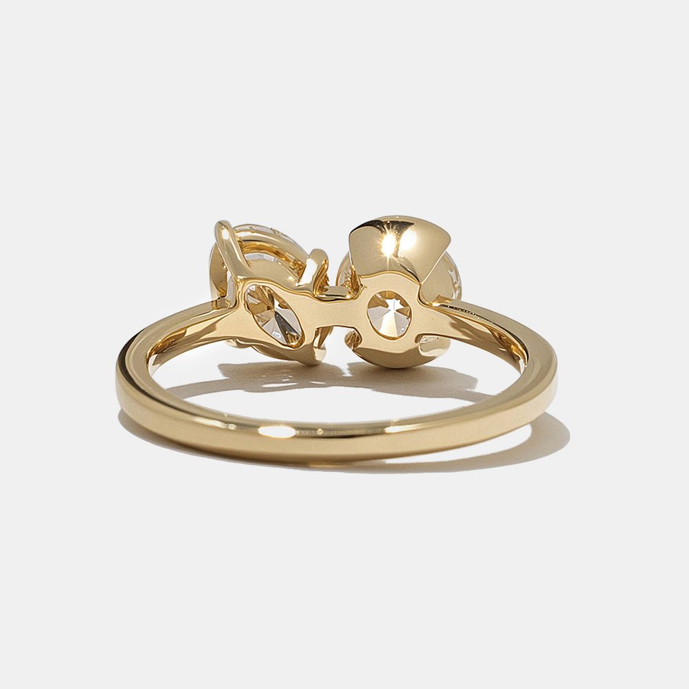 Round solitaire engagement ring offered in gold and platinum
